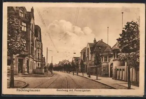 AK Recklinghausen, Sandweg mit Kaisergarten