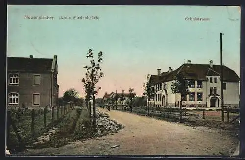 AK Neuenkirchen / Wiedenbrück, Teilansicht mit Kirchstrasse