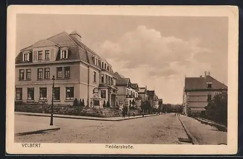 AK Velbert, Nedderstrasse mit Wohnhäusern