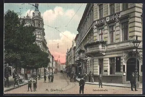 AK M. Gladbach, Gasthof in der Bahnhofstrasse