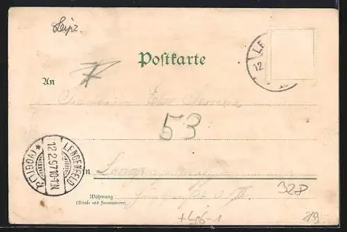 Lithographie Hamburg, Erstürmung eines Motorwagens der Elektrischen Strassenbahn