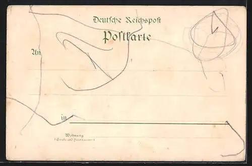 Lithographie Heringsdorf / Ostseebad, Seeschloss, Kulm, Panorama