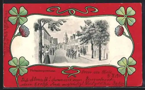 AK Melle, Plettenbergerstrasse im Passepartout