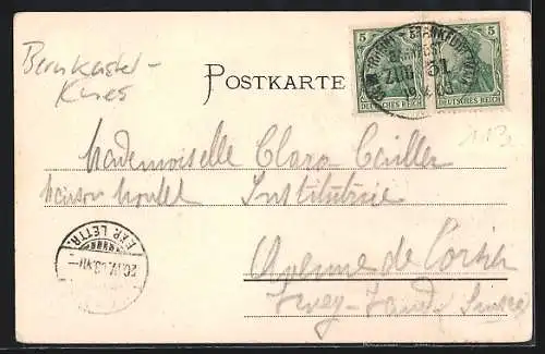 AK Kastel / Mainz, Strassenpartie, Gasthaus von Wilhelm Linke