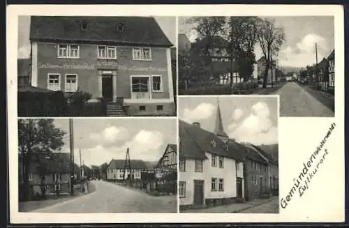 AK Gemünden /Westerwald, Gasthaus zur Holzbachschlucht v. Alfred Rausch, Strassenpartien