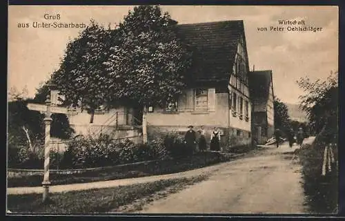 AK Unter-Scharbach, Wirtschaft v. Peter Oehlschläger