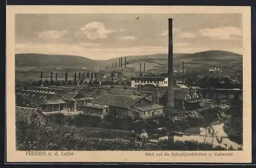 AK Freden, Blick auf die Spiegelglasfabriken und Kaliwerke