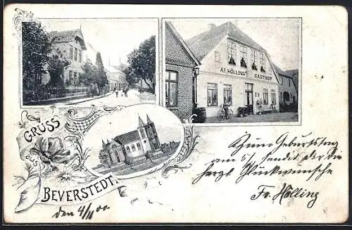 AK Beverstedt, A. F. Hölling`s Gasthof, Kirche
