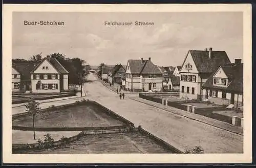 AK Buer-Scholven / Westf., Partie in der Feldhauser Strasse