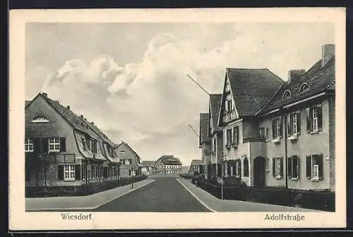 AK Wiesdorf, Partie in der Adolfstrasse