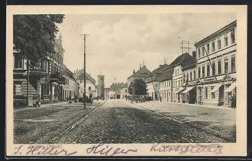 AK Dahme /Mark, Hauptstrasse mit Vogelturm