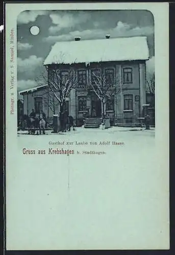 AK Krebshagen b. Stadthagen, Gasthof zur Laube v. Adolf Hasse