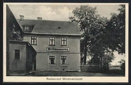 AK Markneukirchen, Restaurant Weidmannsruh, Bes. Franz Winkler, Oberer Berg