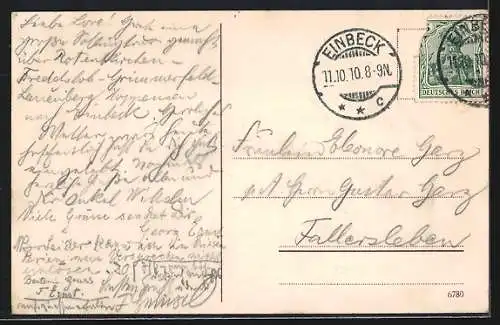 AK Hoppensen b. Markoldendorf, Gasthof Fr. Engelke, Hoppenser Gutspark, Totalansicht