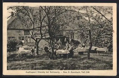AK Schleswig, Ausflugsort Klensby, Bes. C. Gundlach