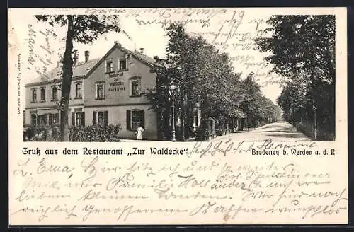 AK Bredeney b. Werden, Restaurant Zur Waldecke v. Carl Real