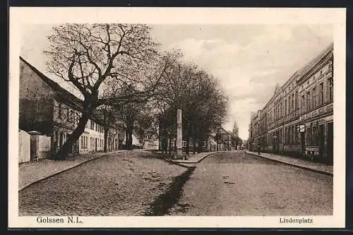 AK Golssen /N. L., Partie am Lindenplatz