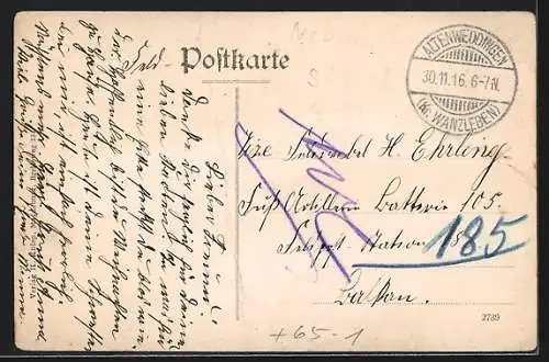 AK Altenweddingen, Bahnhof, Gasthaus von Gustav Kärsten in der Lüttgenstrasse, Kirche