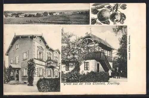 AK Krailling, Pension Villa Elisabeth mit Garten
