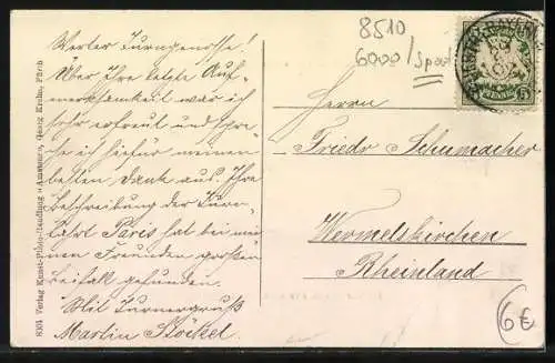 AK Fürth i. B., Sieger des Turnvereins beim XI. Deutsches Turnfest Frankfurt a. M. 1908,