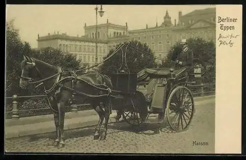 AK Berlin, Berliner Typen, Hansom