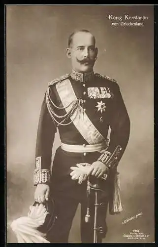 AK König Konstantin von Griechenland in Uniform