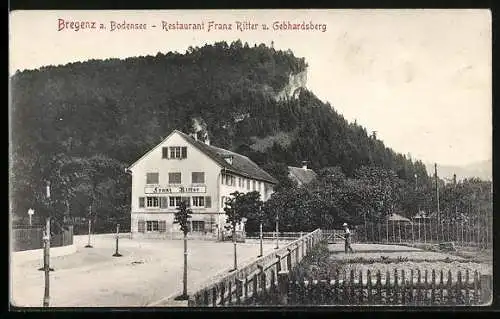AK Bregenz a. Bodensee, Restaurant Franz Ritter, Gebhardsberg
