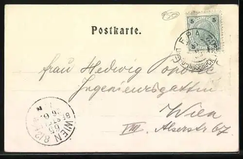 AK Rankweil /Arlbergbahn, Ortspartie mit Kirche