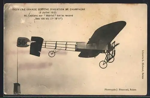 AK Leblanc sur Flugzeug Blériot