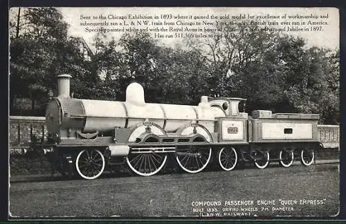 AK englische Eisenbahn Queen Empress der London & North Western Railway-Gesellschaft