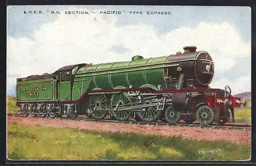 AK LNER GN Section Pacific Type Express, englische Eisenbahn