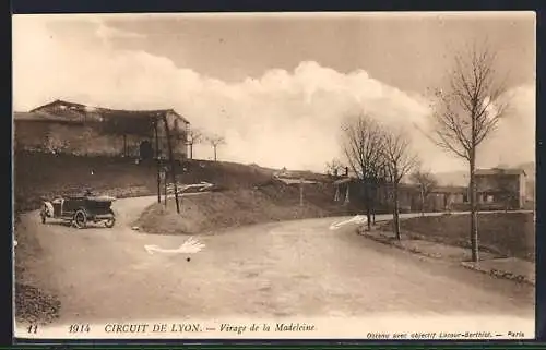 AK Circuit de Lyon, Virage de la Madeleine, Autorennen