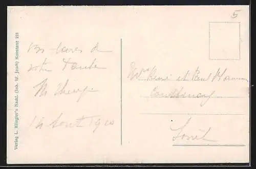 AK Konstanz, Zeppelin über dem Hafen