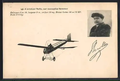 AK L`aviateur Molla sur monoplan Sommer, Flugzeug