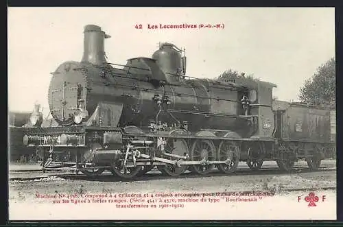 AK Les Locomotives, P.-L.-M., Machine No 4558