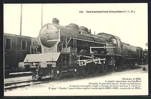 AK Locomotive, Machine Nr. 3102, Type Pacific, Serie 6102 a 6131, construite en 1911