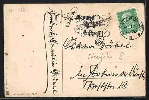 AK Neujahrsgrüsse mit Kleeblättern