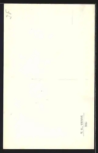 AK Dame mit Angel und Fisch, 1. April