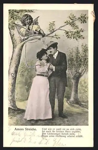 AK Amor bindet ein Liebespaar zusammen