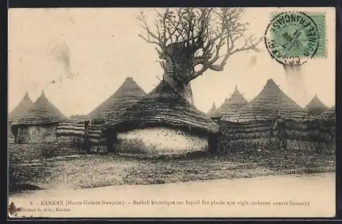 AK Kankan, Baobab historique sur lequel fut placée une vigie, colonne contre Samory