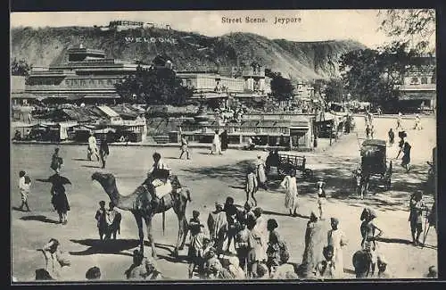AK Jeypore, Street Scene with Camel and Horse Carriage