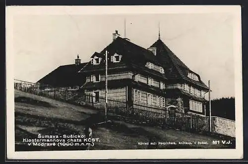 AK Klostermannova Chata KCST v Modrave, Klostermannshütte, Sumava-Susicko