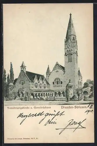 AK Dresden-Striesen, Versöhnungskirche u. Gemeindehaus