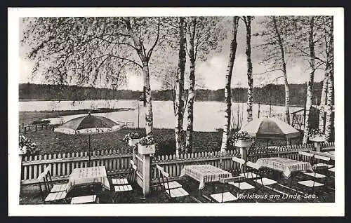 AK Linde bei Löwenberg, Restaurant und Pension am Linde-See, Bes. Hugo Steinborn