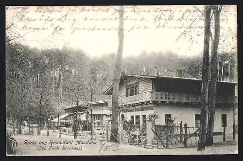 AK Berlin-Wannsee, Moorlake, Restaurant Moorlake, Inh. Friedr. Braumann