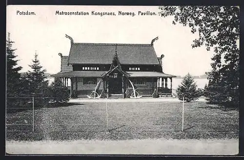 AK Potsdam, Matrosenstation Kongsnaes, Norweg. Pavillon mit Wasserblick
