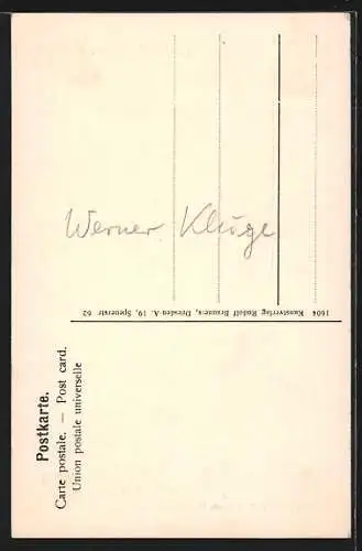 AK Dresden, Wiener Strasse mit Englischer Kirche (All Saint`s English Church)