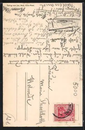 AK Köln-Niehl, Kloster, Kirche mit Umgebung, Teilansicht aus der Vogelschau