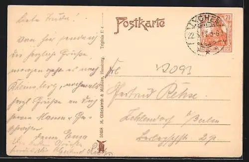 AK Lychen U.-M., Stargardertor mit Strassenpartie