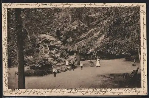 AK Gera, Hainberg mit spielenden Kindern